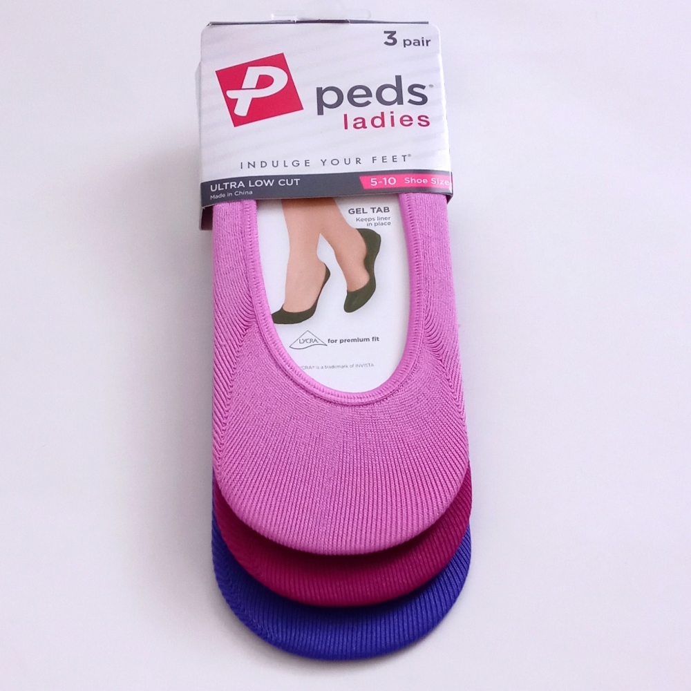 3-pair Ultra low cut Peds socks
